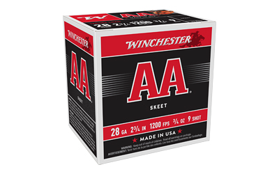 Winchester AA Target 28 ga 2-3/4" 3/4 oz #9 25/ct Winchester AA Target 28 ga 2-3/4" 3/4 oz #9 25/ct