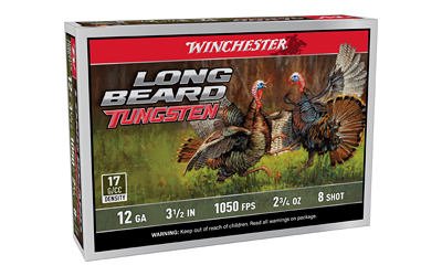 Winchester Long Beard Tungsten Shotshell 12ga 3.5" 2-3/4oz 1100 fps #8 5/ct Winchester Long Beard Tungsten Shotshell 12ga 3.5" 2-3/4oz 1100 fps #8 5/ct