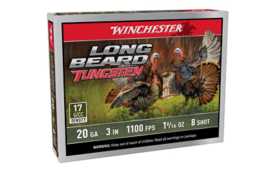 Winchester Ammunition Winchester Long Beard Tungsten Shotshell 20ga 3" 1-9/16oz 1100 fps #8 5/ct