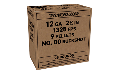 Winchester Ammunition Winchester Military Grade Shotshells 12 ga 2-3/4" 9 plts #00 25/ct