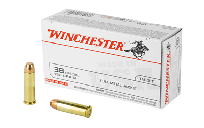 Winchester USA Handgun Ammunition .38 Spl 130 gr FMJ 50/ct Winchester USA Handgun Ammunition .38 Spl 130 gr FMJ 50/ct