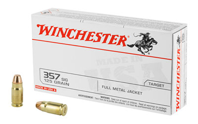 Winchester USA Handgun Ammunition .357 SIG 125 gr FMJ-FP 50/ct Winchester USA Handgun Ammunition .357 SIG 125 gr FMJ-FP 50/ct