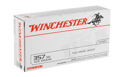 Winchester USA Handgun Ammunition .357 SIG 125 gr FMJ-FP 50/ct Winchester USA Handgun Ammunition .357 SIG 125 gr FMJ-FP 50/ct