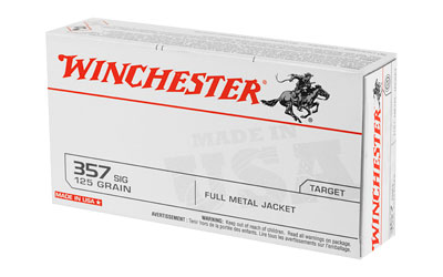 Winchester USA Handgun Ammunition .357 SIG 125 gr FMJ-FP 50/ct Winchester USA Handgun Ammunition .357 SIG 125 gr FMJ-FP 50/ct