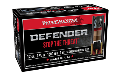 Winchester Defender 12ga 2.75" 1OZ 10/100 Rifled Slug Winchester Defender 12ga 2.75" 1OZ 10/100 Rifled Slug