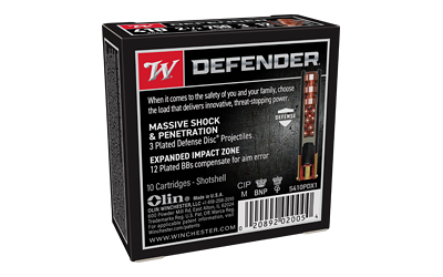 Winchester Defender 410 2.5" 3/12 Disc 10 Buckshot Winchester Defender 410 2.5" 3/12 Disc 10 Buckshot
