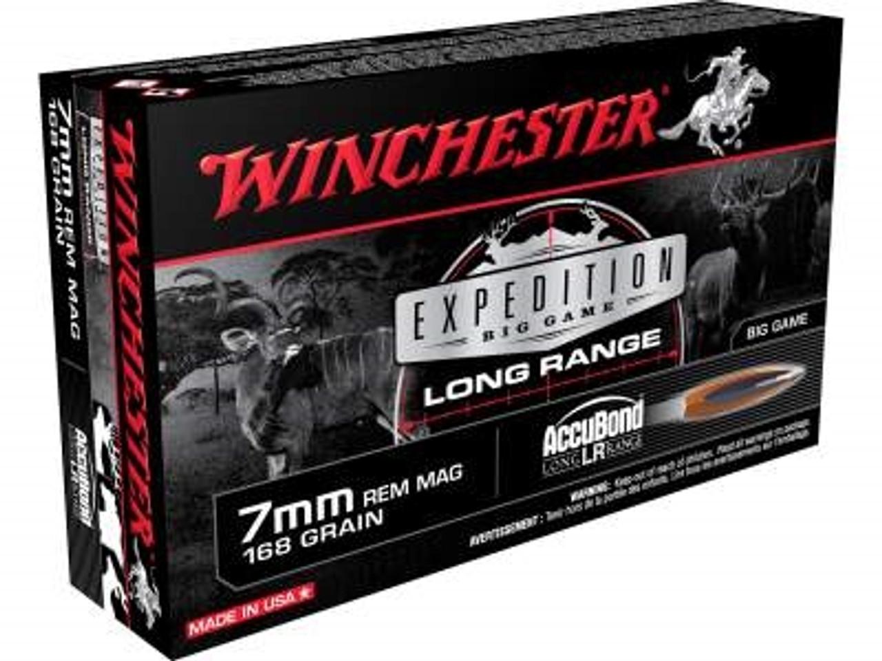 Winchester Ammunition Winchester Expedition Big Game Long Range Rifle Ammunition 7mm Rem Mag 168 gr