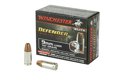 Winchester Defender 9mm 147GR Jhp 20/200 Hollow Point Winchester Defender 9mm 147GR Jhp 20/200 Hollow Point