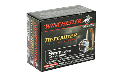 Winchester Defender 9mm 147GR Jhp 20/200 Hollow Point Winchester Defender 9mm 147GR Jhp 20/200 Hollow Point