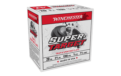 Winchester Ammunition Winchester Super-Target 20 ga 2-3/4" 7/8 oz 1200 fps #7.5 25/ct