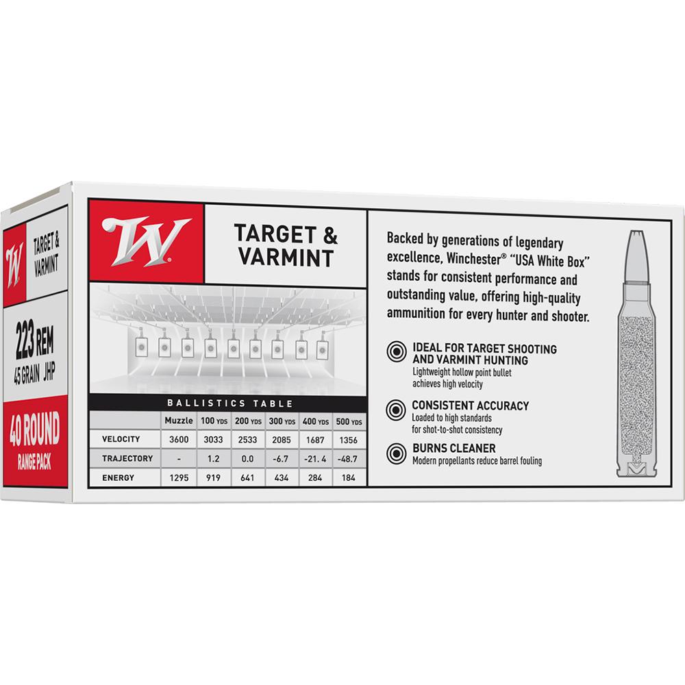 Winchester USA Rifle Ammunition .223 Rem 45 gr Winchester USA Rifle Ammunition .223 Rem 45 gr