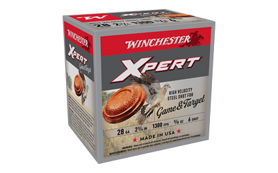 Winchester Xpert Steel Shotshells 28 ga 2-3/4" 5/8 oz 1300 fps #6 25/ct Winchester Xpert Steel Shotshells 28 ga 2-3/4" 5/8 oz 1300 fps #6 25/ct