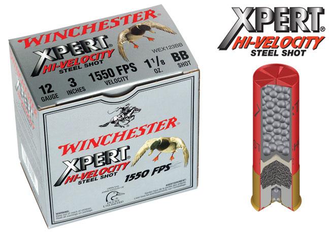 Winchester Ammunition Winchester Xpert High-Velocity Steel Shotshells 12 ga 3" 1-1/8 oz 1550 fps #BB 25/ct