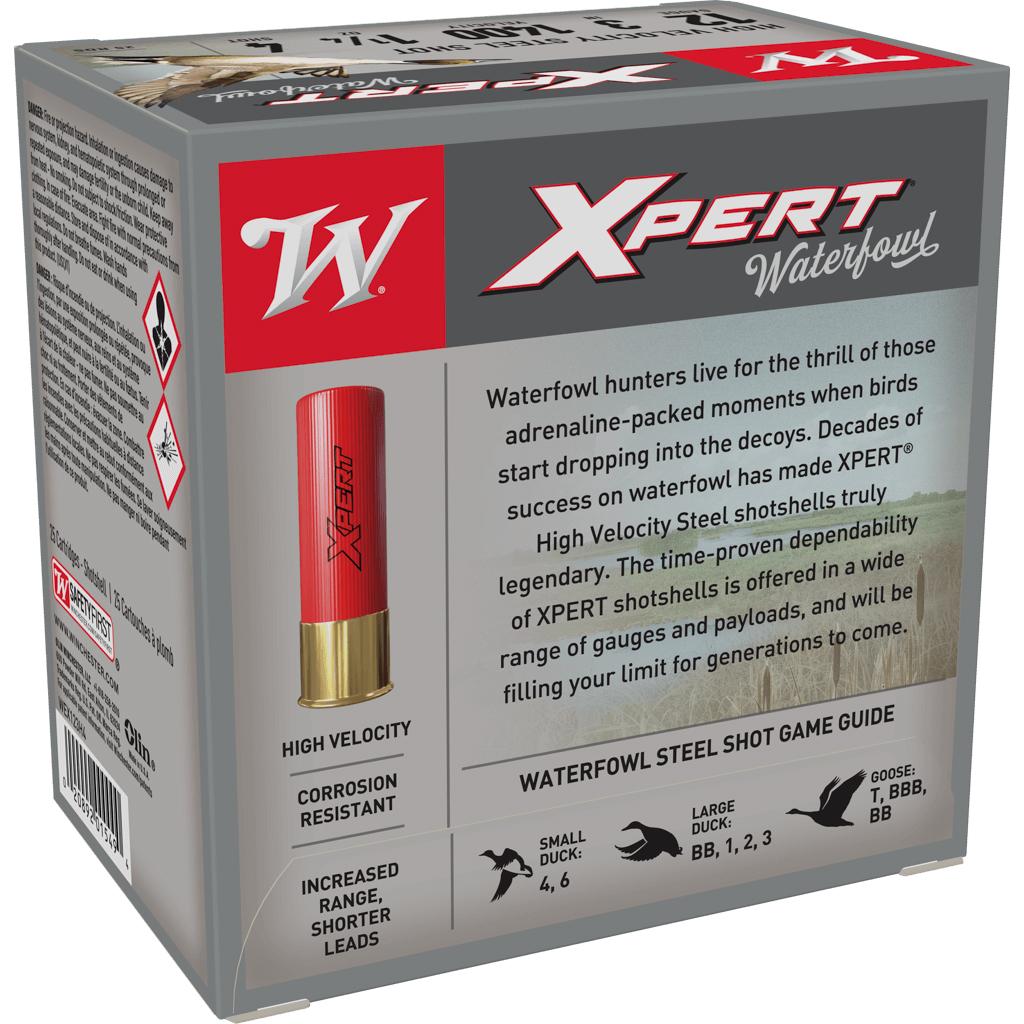 Winchester Xpert High-Velocity Steel Shotshells 12 ga 3" 1-1/4 oz 1400 fps #4 25/ct Winchester Xpert High-Velocity Steel Shotshells 12 ga 3" 1-1/4 oz 1400 fps #4 25/ct