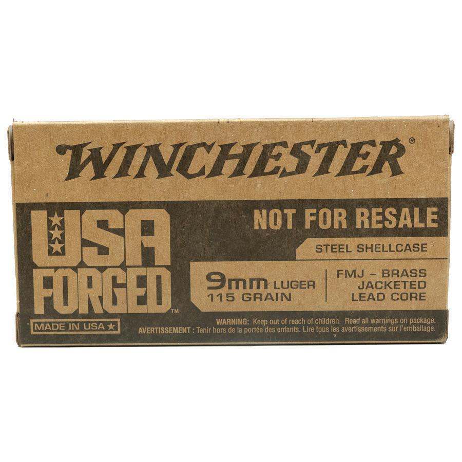 Winchester USA Forged - Steel Case Handgun Ammunition 9mm Luger 115gr FMJ 1190 fps 1000/ct Winchester USA Forged - Steel Case Handgun Ammunition 9mm Luger 115gr FMJ 1190 fps 1000/ct