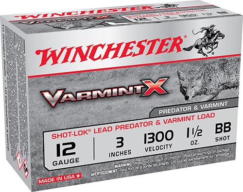 Winchester Ammunition Winchester Varmint X Shot-Lok Shotshells 12 ga 3" 1-1/2 oz 1300 fps BB 10/ct