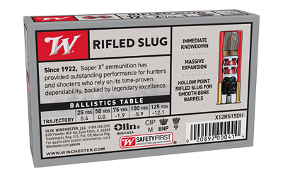 Winchester Sprx 12ga 2.75" 1OZ Rifled 5/250 Winchester Sprx 12ga 2.75" 1OZ Rifled 5/250