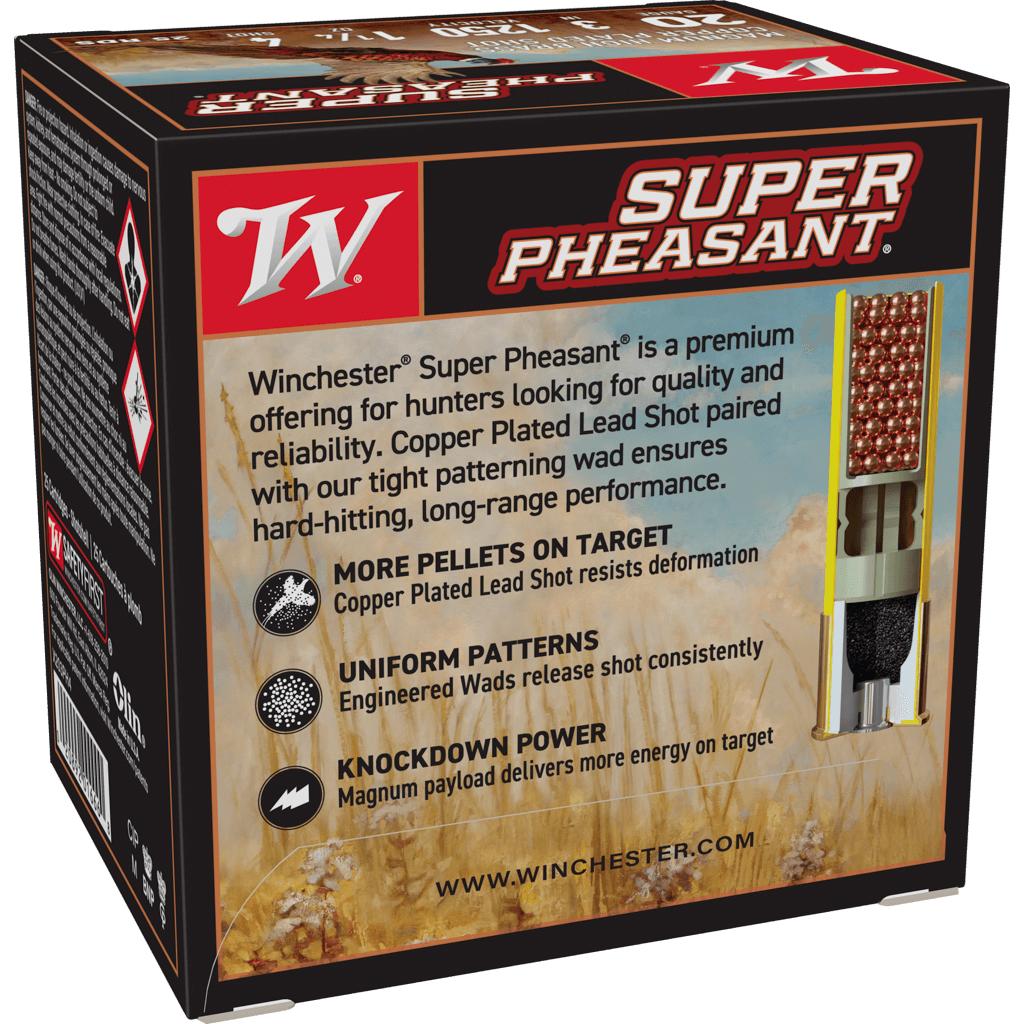 Winchester Super-X Super Pheasant Shotshells 20 ga 3" 1-1/4 oz 1250 fps #4 25/ct Winchester Super-X Super Pheasant Shotshells 20 ga 3" 1-1/4 oz 1250 fps #4 25/ct