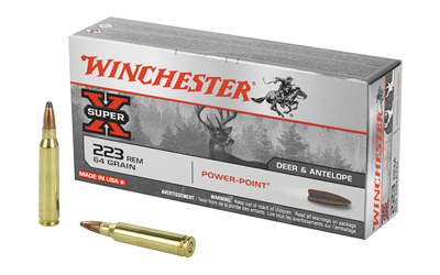 Winchester Ammunition Winchester Power Point Rifle Ammunition .223 Rem 64 gr