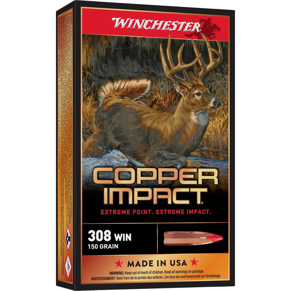 Winchester Ammunition Winchester Copper Impact Rifle Ammunition 308 Win 150 gr