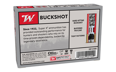 Winchester Super-X Buckshot Shotshells 12 ga 3" 1210 fps #00 5/ct Winchester Super-X Buckshot Shotshells 12 ga 3" 1210 fps #00 5/ct