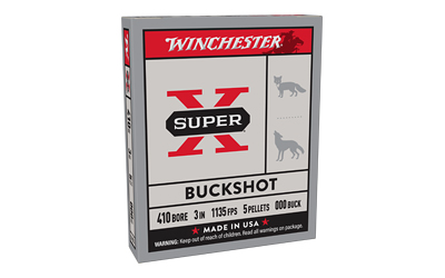 Winchester Ammunition Winchester Super-X Buckshot Shotshells .410 ga 3" 1135 fps #000 5/ct