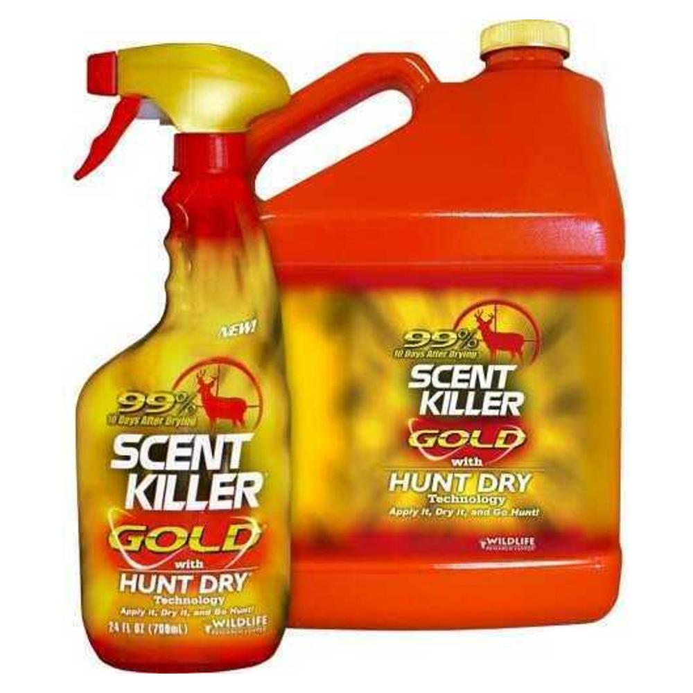 Wildlife Research Center Wildlife Research Scent Killer Gold Combo 24 oz Spray Bottle and 1 Gal Refill