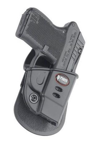 FOBUS USA LLC FOBUS Evolution Series Paddle Holster For Kel-Tec P3AT in Black Right Hand