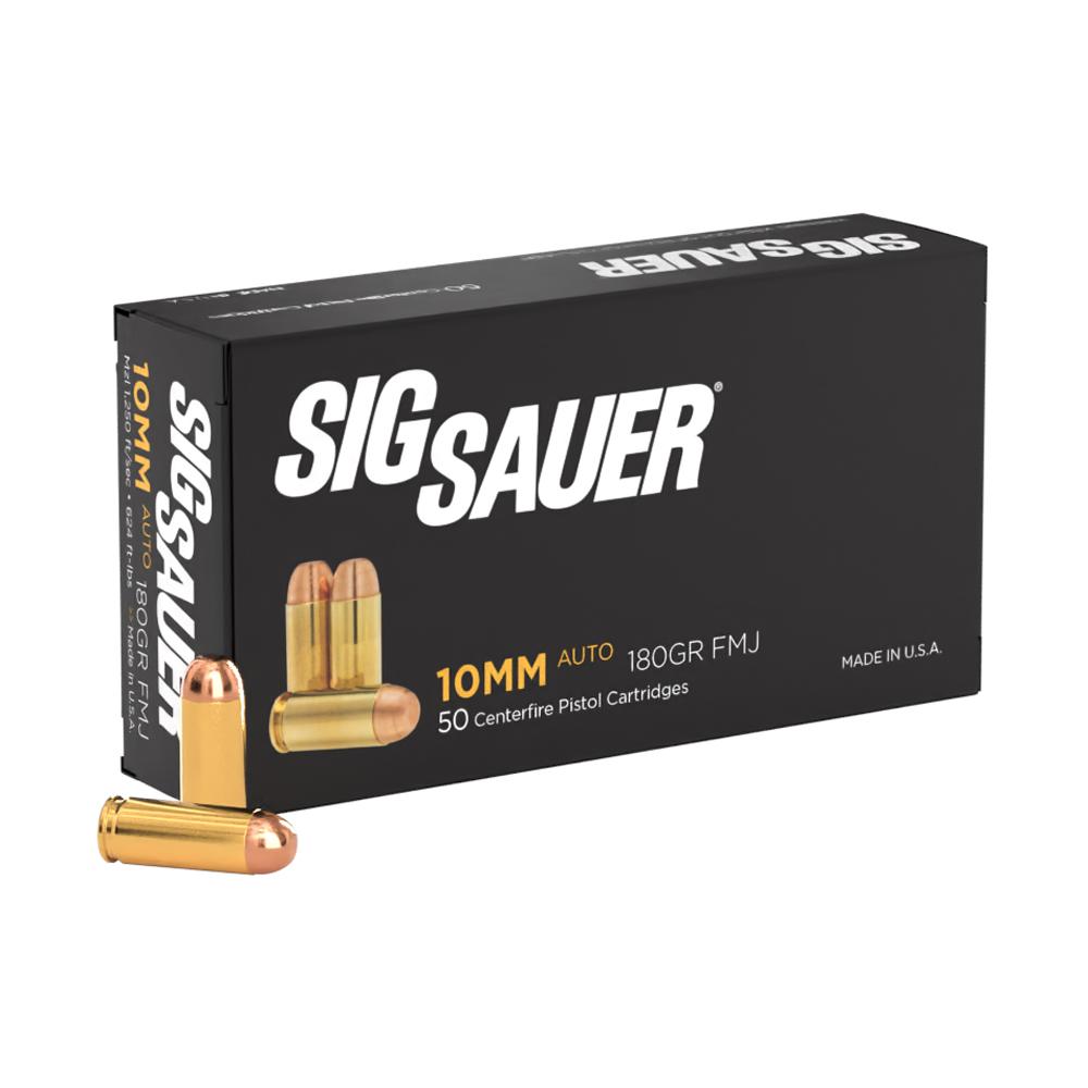 SIG SAUER SIG Elite Performance Handgun Ammunition 10mm Auto 180 gr FMJ 1250 fps 50/ct