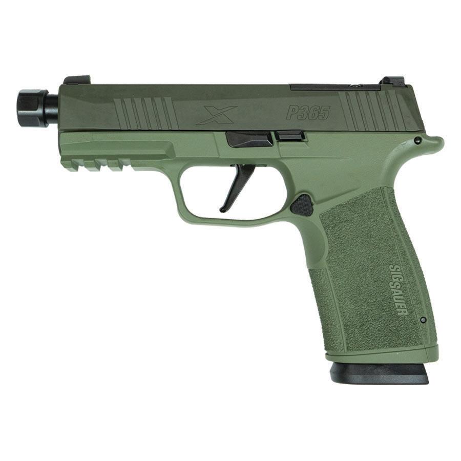 SIG Sauer P365 XMacro Handgun 9mm Luger 17rd Magazines (2) 3.7" Threaded Barrel Two Tone Green TB SIG Sauer P365 XMacro Handgun 9mm Luger 17rd Magazines (2) 3.7" Threaded Barrel Two Tone Green TB