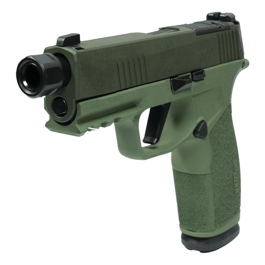 SIG Sauer P365 XMacro Handgun 9mm Luger 17rd Magazines (2) 3.7" Threaded Barrel Two Tone Green TB SIG Sauer P365 XMacro Handgun 9mm Luger 17rd Magazines (2) 3.7" Threaded Barrel Two Tone Green TB