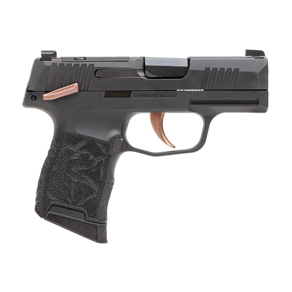SIG Sauer P365-380 Rose Handgun .380 Auto 10rd Magazines (2) 3.1" Barrel Black with Rose