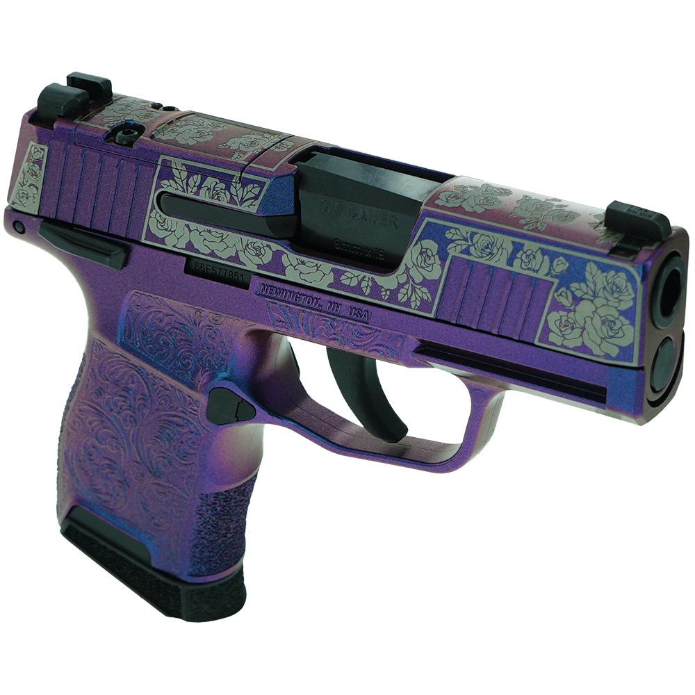 SIG Sauer "Gun & Roses-Mongoose Purple" P365 Optic Ready Handgun 9mm Luger 10rd Magazines(2) 3.1" Barrel SIG Sauer "Gun & Roses-Mongoose Purple" P365 Optic Ready Handgun 9mm Luger 10rd Magazines(2) 3.1" Barrel
