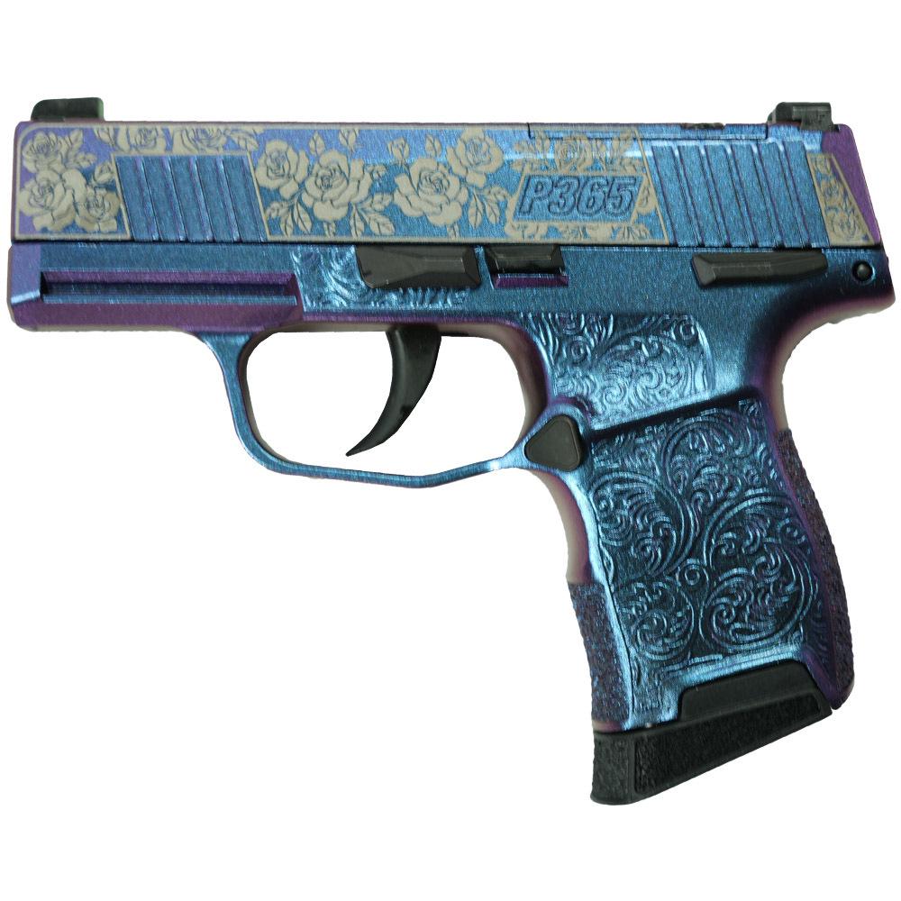 SIG Sauer "Gun & Roses-Mongoose Purple" P365 Optic Ready Handgun 9mm Luger 10rd Magazines(2) 3.1" Barrel SIG Sauer "Gun & Roses-Mongoose Purple" P365 Optic Ready Handgun 9mm Luger 10rd Magazines(2) 3.1" Barrel