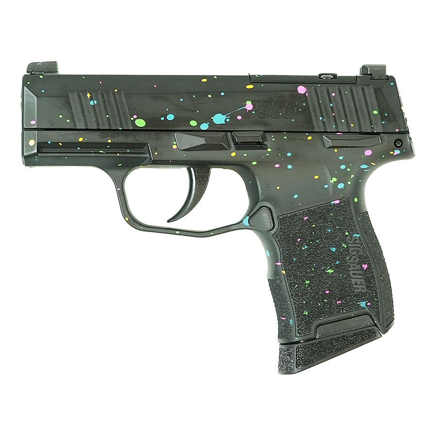 SIG Sauer "Multi-Color Paint Splatter" P365 Optic Ready Handgun 9mm Luger 10rd Magazines(2) 3.1" Barrel X-RAY SIG Sauer "Multi-Color Paint Splatter" P365 Optic Ready Handgun 9mm Luger 10rd Magazines(2) 3.1" Barrel X-RAY