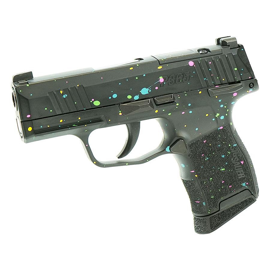 SIG Sauer "Multi-Color Paint Splatter" P365 Optic Ready Handgun 9mm Luger 10rd Magazines(2) 3.1" Barrel X-RAY SIG Sauer "Multi-Color Paint Splatter" P365 Optic Ready Handgun 9mm Luger 10rd Magazines(2) 3.1" Barrel X-RAY