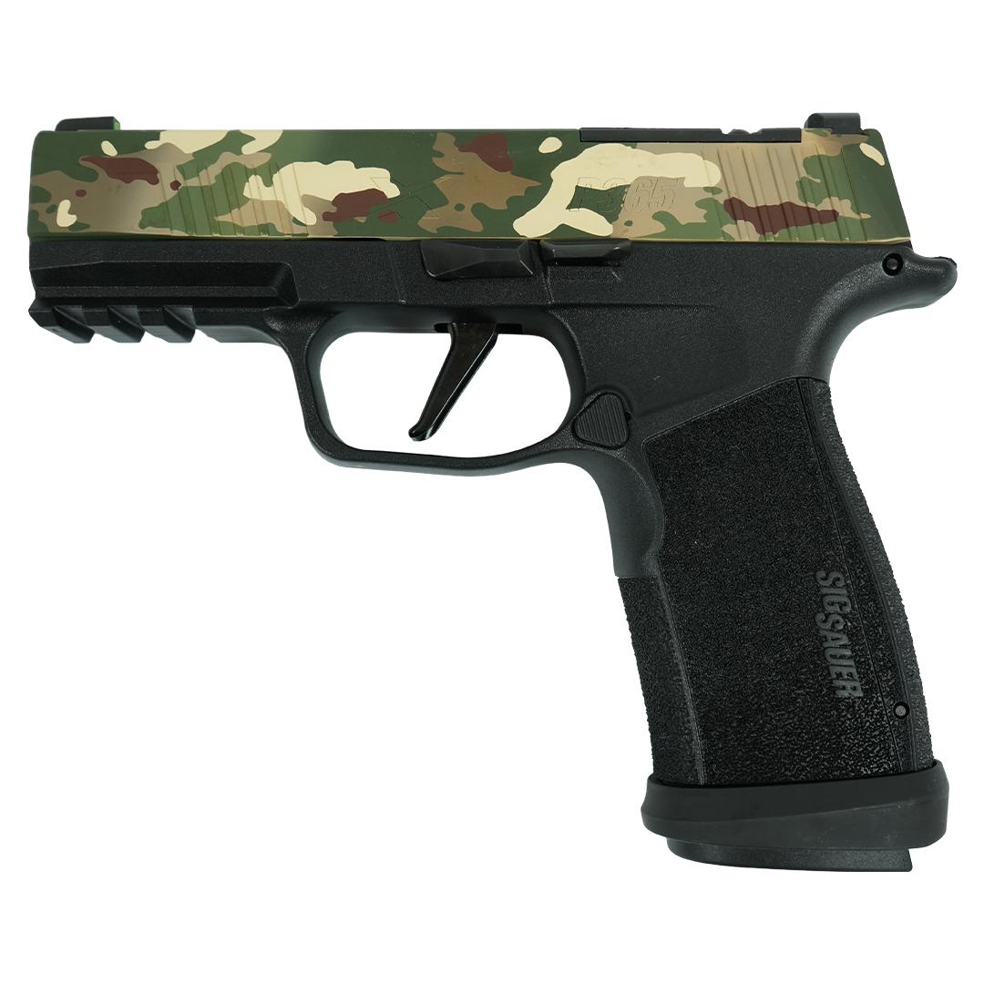 SIG Sauer P365 "MuiltiCam" XMACRO TACOPS Handgun 9mm Luger 17rd Magazines(4) 3.7" Barrel Black Grip SIG Sauer P365 "MuiltiCam" XMACRO TACOPS Handgun 9mm Luger 17rd Magazines(4) 3.7" Barrel Black Grip
