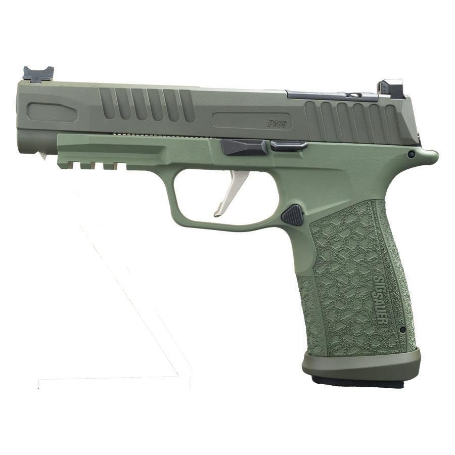 SIG Sauer P365 Fuse Two-Tone OD Green Handgun 9mm Luger 21(2)&17(1)rd Magazines 4.3" Barrel LXG Front SIG Sauer P365 Fuse Two-Tone OD Green Handgun 9mm Luger 21(2)&17(1)rd Magazines 4.3" Barrel LXG Front