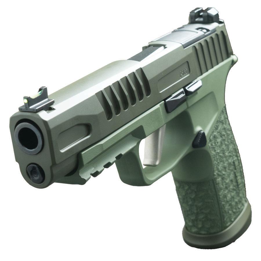 SIG Sauer P365 Fuse Two-Tone OD Green Handgun 9mm Luger 21(2)&17(1)rd Magazines 4.3" Barrel LXG Front SIG Sauer P365 Fuse Two-Tone OD Green Handgun 9mm Luger 21(2)&17(1)rd Magazines 4.3" Barrel LXG Front