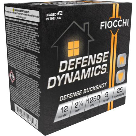 Fiocchi Ammunition Fiocchi Hm Defns Buck 12ga #1 25/250 Buckshot