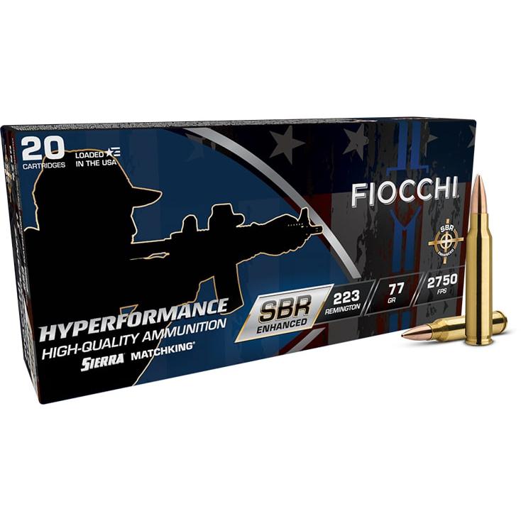 Fiocchi Ammunition Fiocchi Hypr SBR 223REM 77GR 20/200 Boat Tail Hollow Point