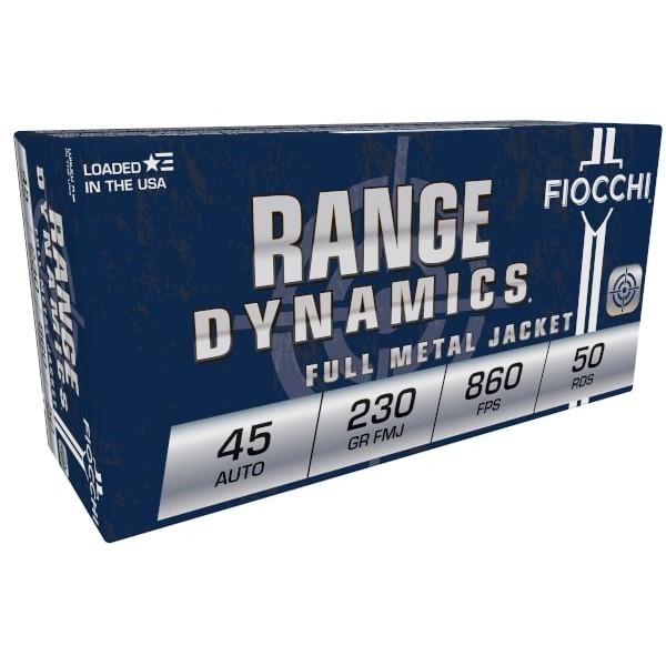 Fiocchi Ammunition Fiocchi Range Dynamics Handgun Ammunition .45 ACP 230 gr FMJ 860 fps 50/ct