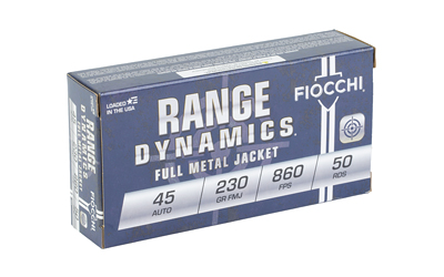 Fiocchi Range Dynamics Handgun Ammunition .45 ACP 230 gr FMJ 860 fps 50/ct Fiocchi Range Dynamics Handgun Ammunition .45 ACP 230 gr FMJ 860 fps 50/ct