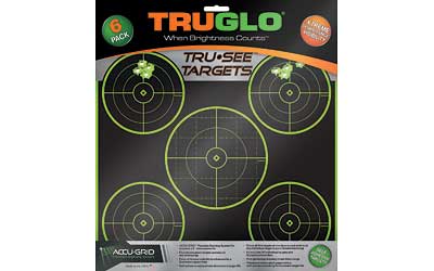 TRUGLO Tru-See Splatter Target 5 Bullseye 12x12 6/ct