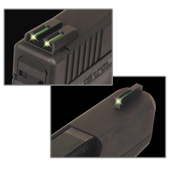 TRUGLO TFO Tritium/Fiber-Optic Day/Night Sights Fit S&W M&P - Front Green/Rear