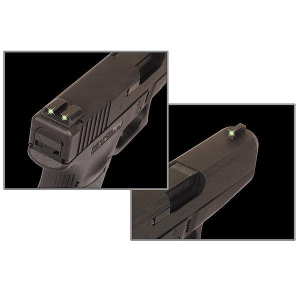 TRUGLO Tritium Night Sights Fits Novak .260/.450 Set - Front Green/Rear Green