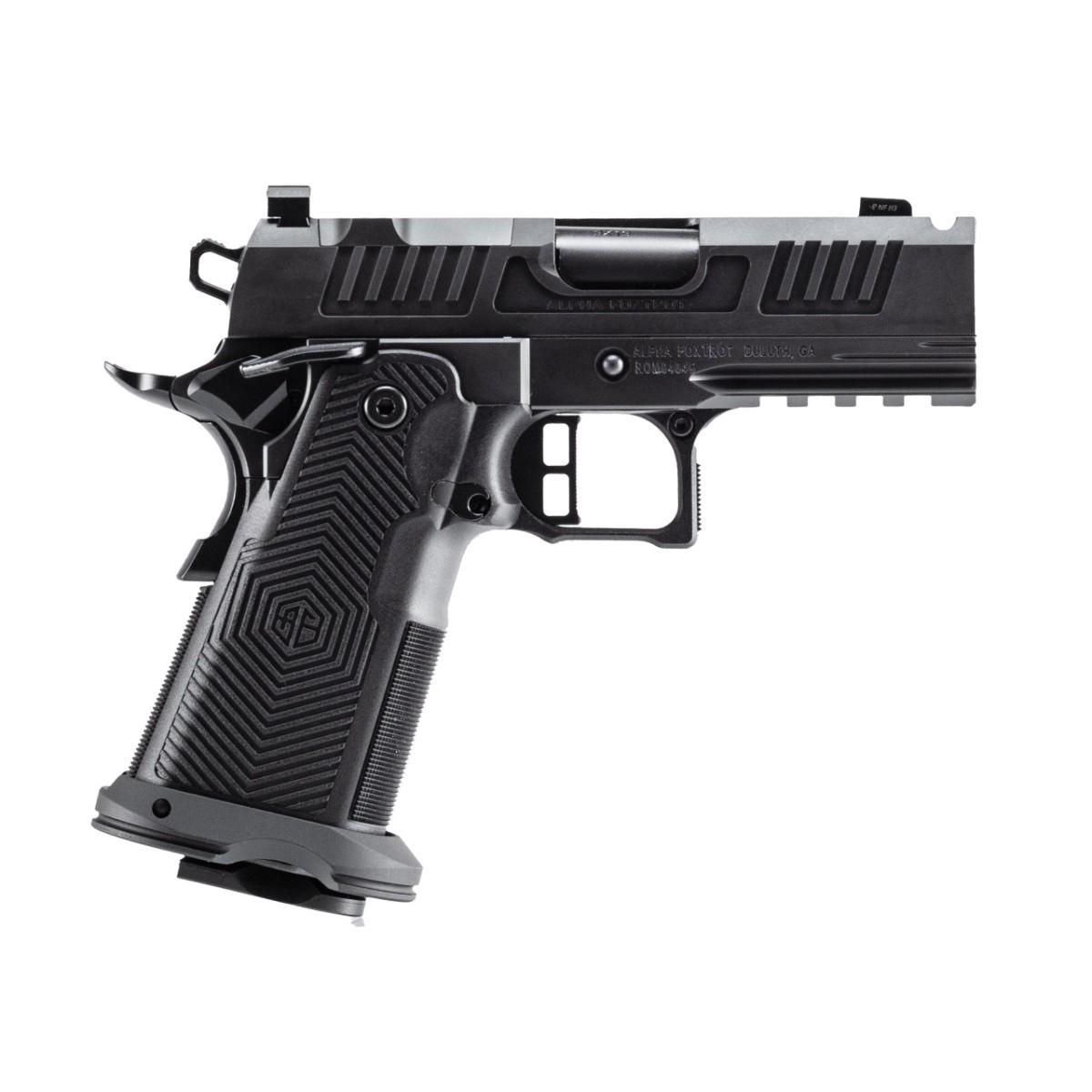 Alpha Foxtrot Alpha AF1911-ROMULUS 9MM 17 and 20 Rd Magazines (1 Each) 3.5" Ported Barrel DLC Black MOS