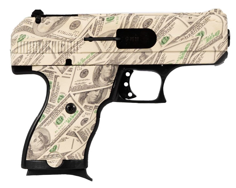 MKS SUPPLY LLC Hi-point C-9 Money Handgun 9mm Luger 8rd Magazine 3.5" Barrel $100 Bill Pattern
