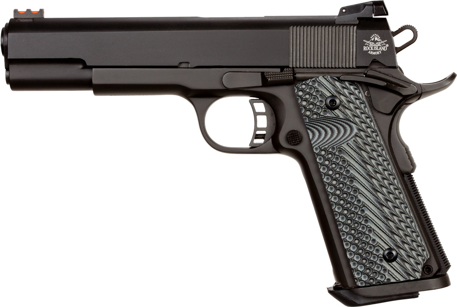 Rock Island Armory Rock G10 Grips|fiber Optic Adj Sgts Semi-Auto Pistol