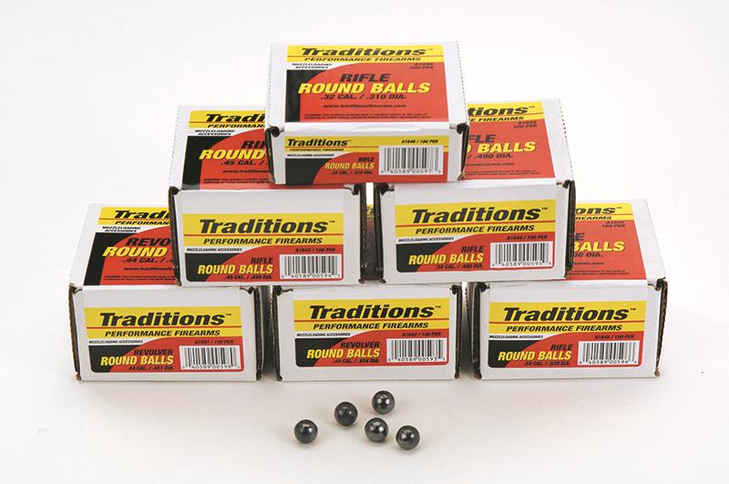 Traditions Performance Firearms Traditions Muzzleloader Revolver Round Ball - Bulk Pack .44 cal 451" 140 gr 100/ct